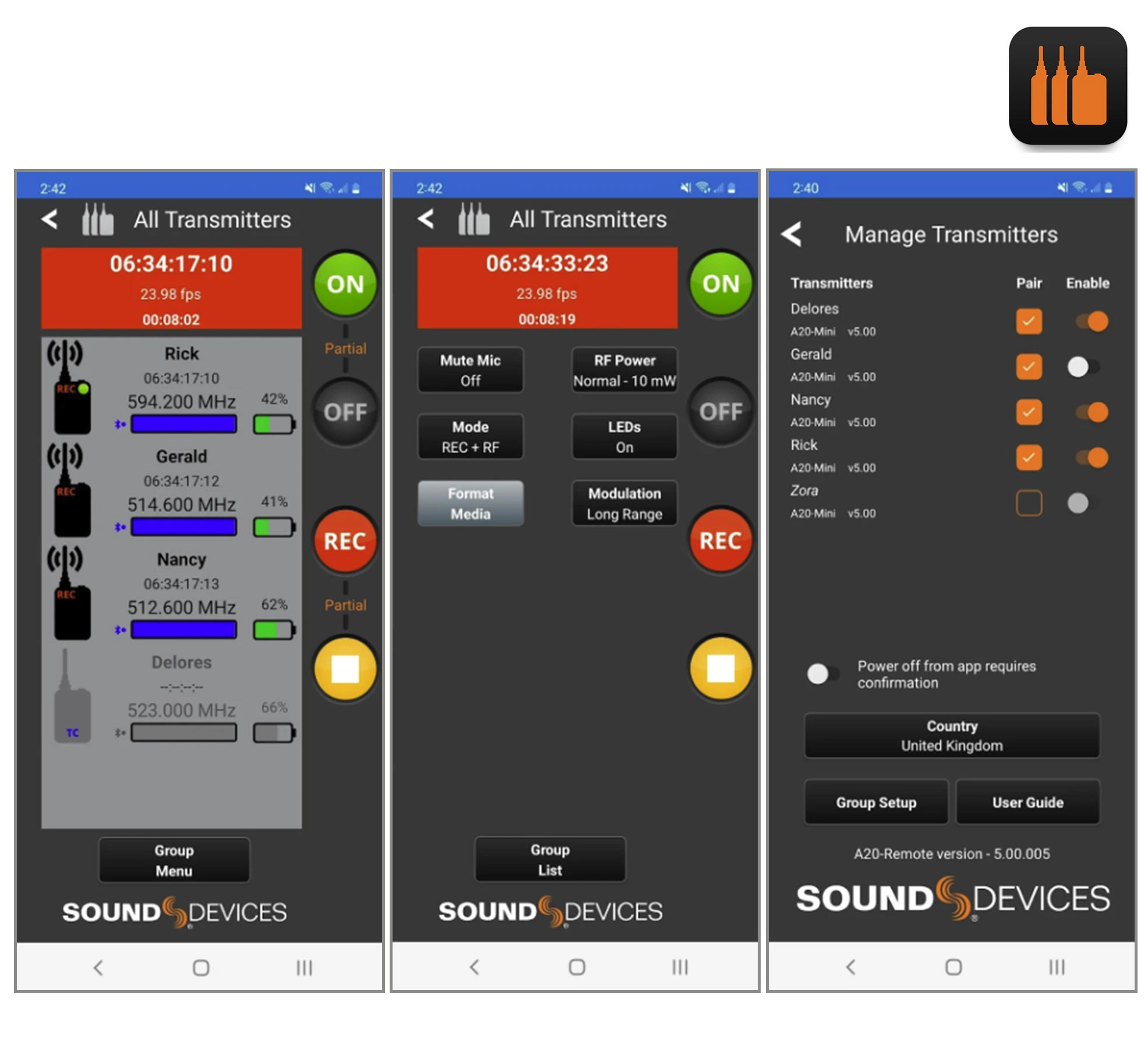 A20-TX A20-Remote app